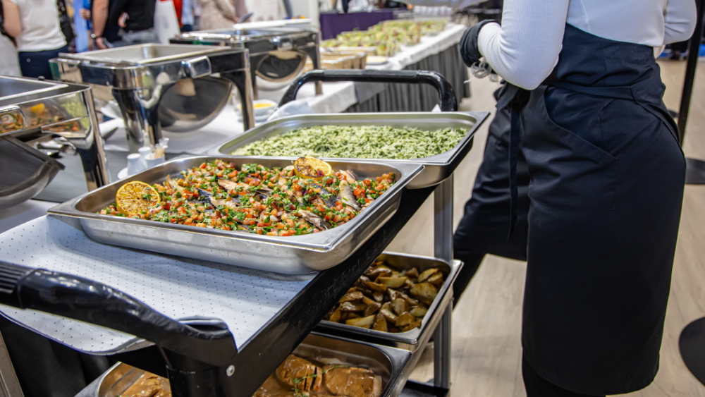 water event catering in the restaurant